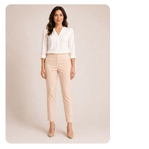 Chico's Pants - Chico’s So Slimming Slim Leg Pants 2R US 12R NEW Biscotti Stretch Ankle Career